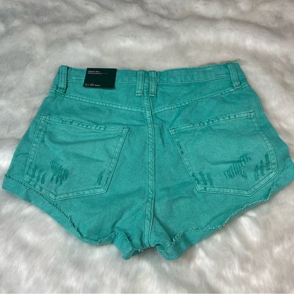 NWT Super-High Rise Cheeky Jean Shorts - Wild Fable™- Aqua Blue SIZE 0 - Picture 8 of 14
